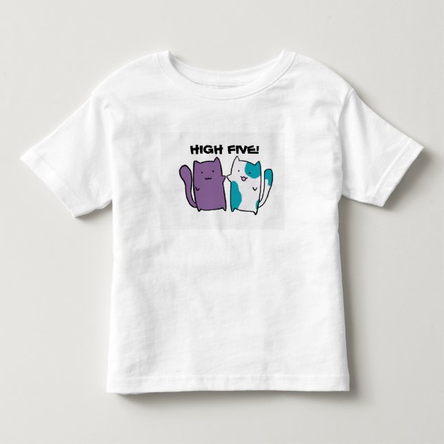 Cute Kattunge Småbarn Shirt T Shirt (Framsida)