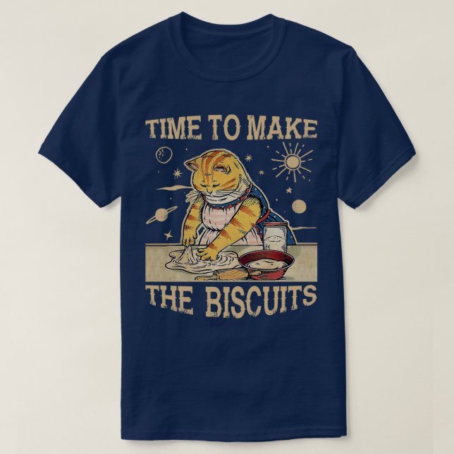 Cute Kattunge-tiden för att göra biscuiternas katt T Shirt (Design framsida)