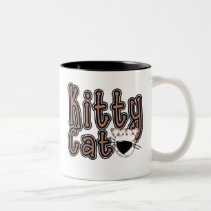 Cute Kattunge Tshirts och presenter Två-Tonad Mugg