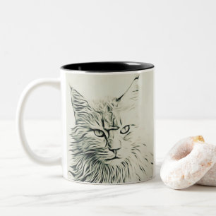 Cute Kattunge Två-Tonad Mugg