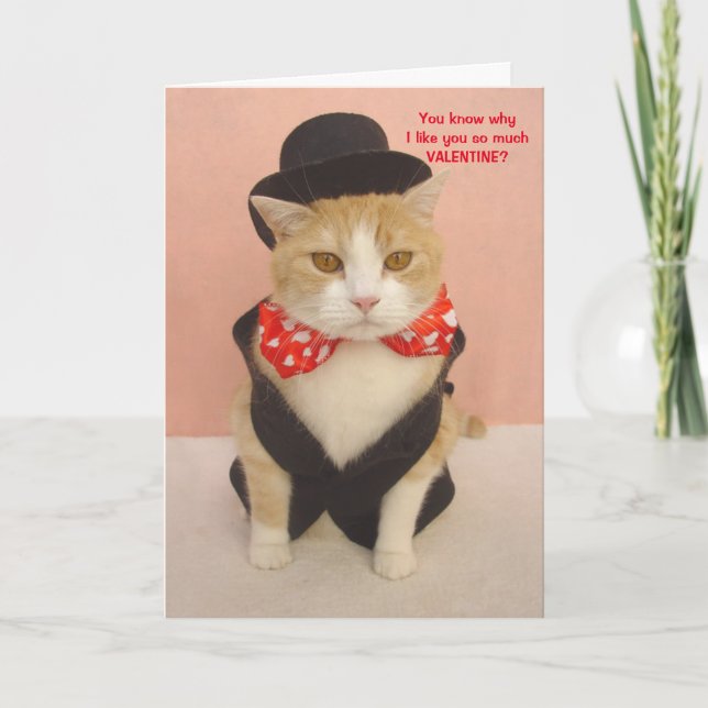Cute Kattunge Valentine Helgkort (Framsida)