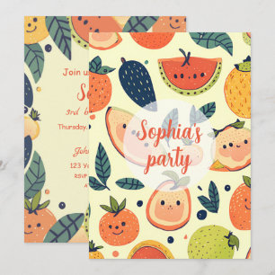 Cute Kawaii 3:e födelsedagskortet Inbjudningar