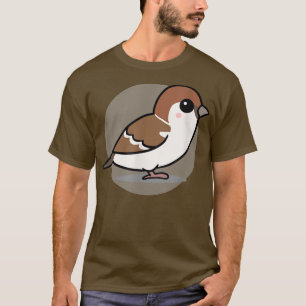 Cute Kawaii Aesthetic House Sparrow Bird T Shirt