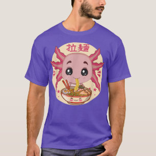 Cute Kawaii Anime Aolotl Japanska Ramen Noodles Dr T Shirt