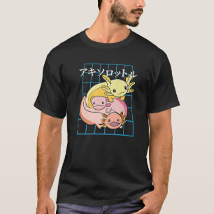 Cute Kawaii Anime Axolotl - Japansk estetik - T Shirt