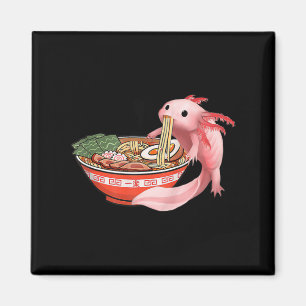 Cute Kawaii Anime Axolotl Japanska Ramen Noodles A Magnet