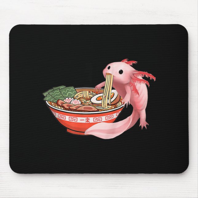 Cute Kawaii Anime Axolotl Japanska Ramen Noodles A Musmatta (Framsidan)