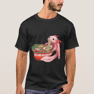 Cute Kawaii Anime Axolotl Japanska Ramen Noodles A T Shirt
