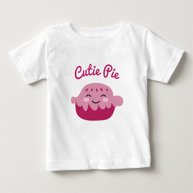 Cute Kawaii ansikte Apple Paj teckning T Shirt (Framsida)