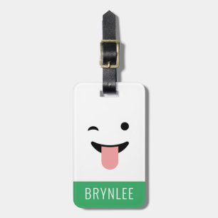 Cute Kawaii Ansikte Bagagebricka