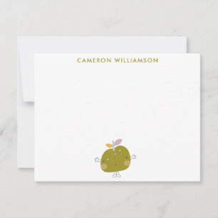 Cute Kawaii Apple Fruit Personlig Stationery Anteckningskort