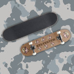 Cute Kawaii Army Camouflage Monogram på Brown | Mini Skateboard Bräda 18,5 Cm<br><div class="desc">Gör dig redo för äventyr med den här Cute Kawaii Army Camouflage-skateboard som har en roligt monogram på en vibrerande brun bakgrund. Den lekfulla kamerabönsdesignen, med sina kawaiiinspirerade detaljer, ger stollig en aning till sina rider. Den här skateboard är designad för både stil och prestanda, och är komplett med lastbilar...</div>