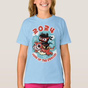 Cute Kawaii Art   2024 Dragens år T Shirt