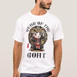 Cute Kawaii Asian Chinese Goat Zodiac Lunar År T Shirt