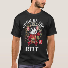 Cute Kawaii Asian Chinese Råtta Zodiac Lunar År T Shirt