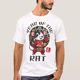 Cute Kawaii Asian Chinese Råtta Zodiac Lunar År T Shirt