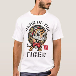 Cute Kawaii Asian Chinese Tiger Zodiac Lunar År T Shirt