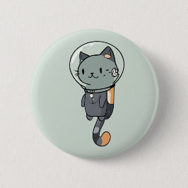 Cute Kawaii Astronaut Cat Knapp