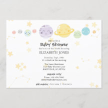 Cute Kawaii Astronomy Baby Shower