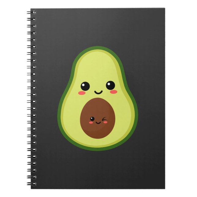 Cute kawaii avocado anteckningsbok (Framsidan)
