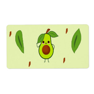 Cute kawaii avocado fraktsedel