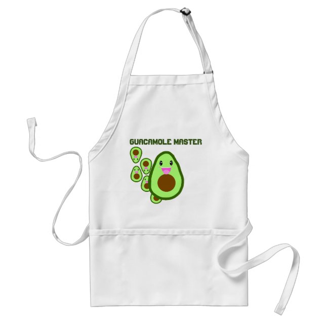 Cute Kawaii Avocado Guacamole Master Apron Förkläde (Framsidan)
