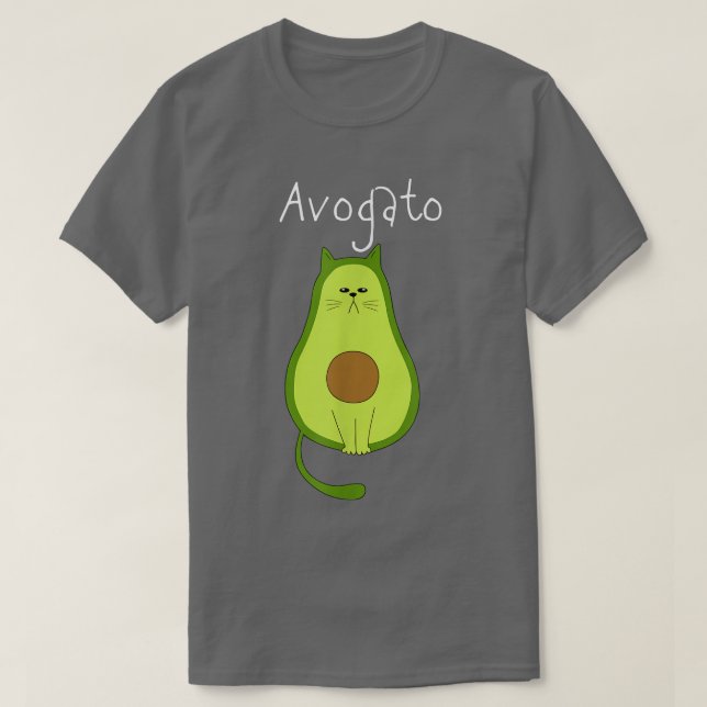 Cute Kawaii Avocado Kattunge Avogato T Shirt (Design framsida)