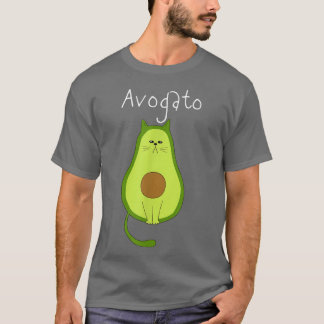 Cute Kawaii Avocado Kattunge Avogato T Shirt