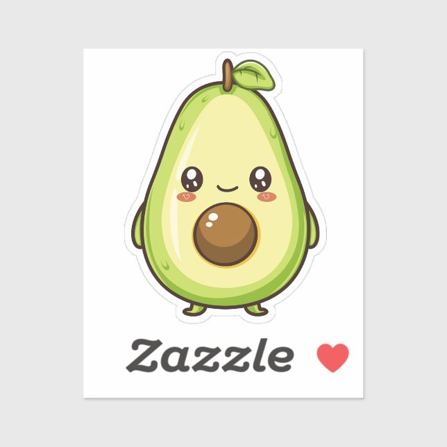 Cute Kawaii Avocado Klistermärken (Ark)
