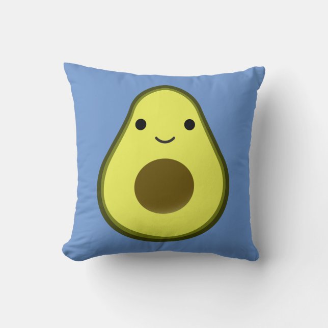 Cute Kawaii Avocado Kudde (Framsida)