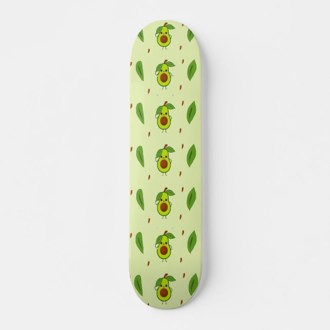 Cute kawaii avocado mini skateboard bräda 18,5 cm (Framsida)