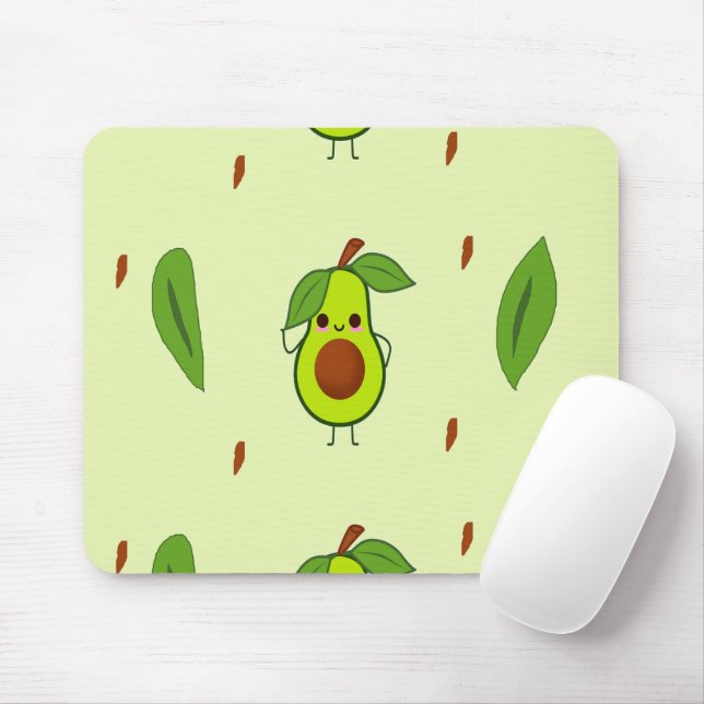 Cute kawaii avocado musmatta (Med mus)