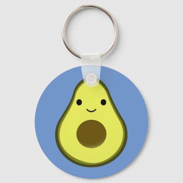 Cute Kawaii Avocado Nyckelring (Framsida)