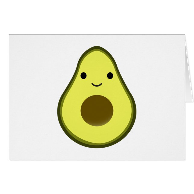 Cute Kawaii Avocado OBS Kort (Framsidan Horizontal)