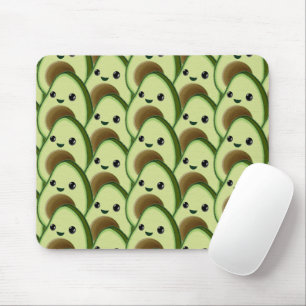 Cute Kawaii Avocado över hela Teckning Musmatta