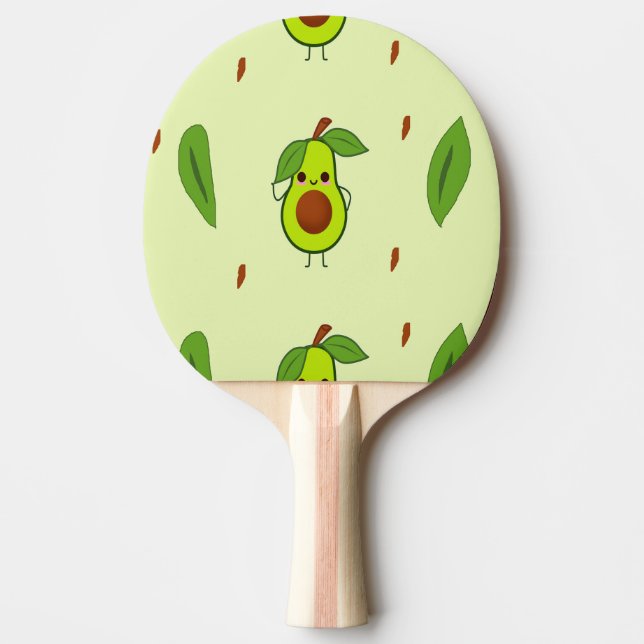 Cute kawaii avocado pingisracket (Framsidan)