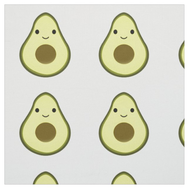 Cute Kawaii Avocado Tyg (Provkarta)