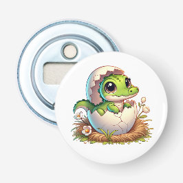 Cute Kawaii Baby Alligator Hatching Baby Shower Flasköppnare