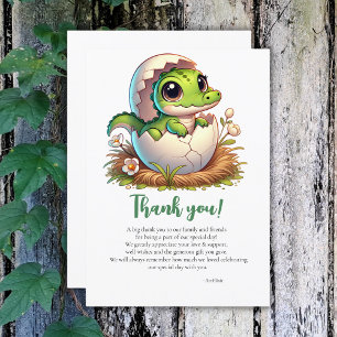 Cute Kawaii Baby Alligator Hatching Baby Shower Tack Kort