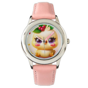 Cute Kawaii Baby Chicken med Holly Armbandsur