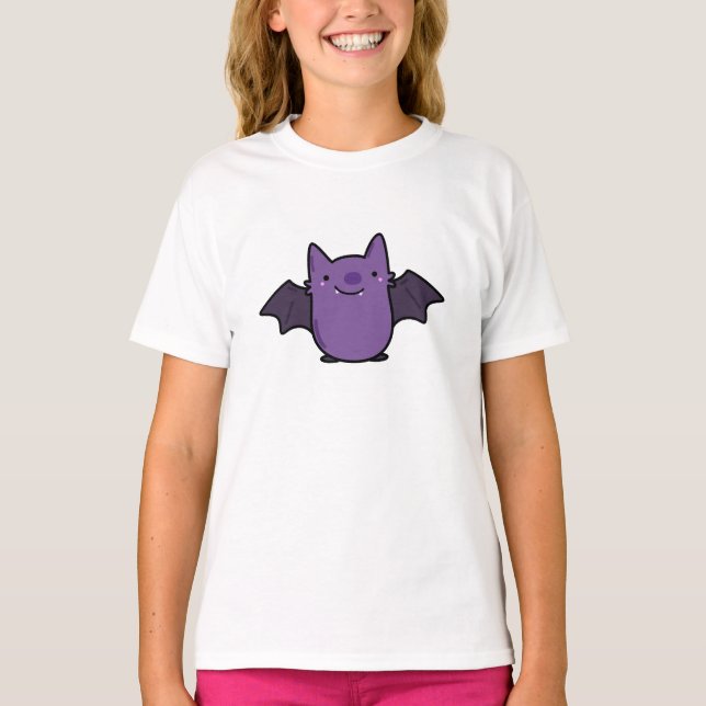 Cute Kawaii Baby Fladdermus T Shirt (Framsida)