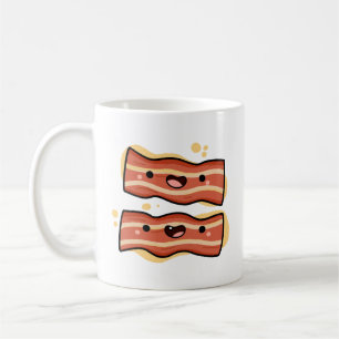 Cute Kawaii Bacon Strips Kaffemugg