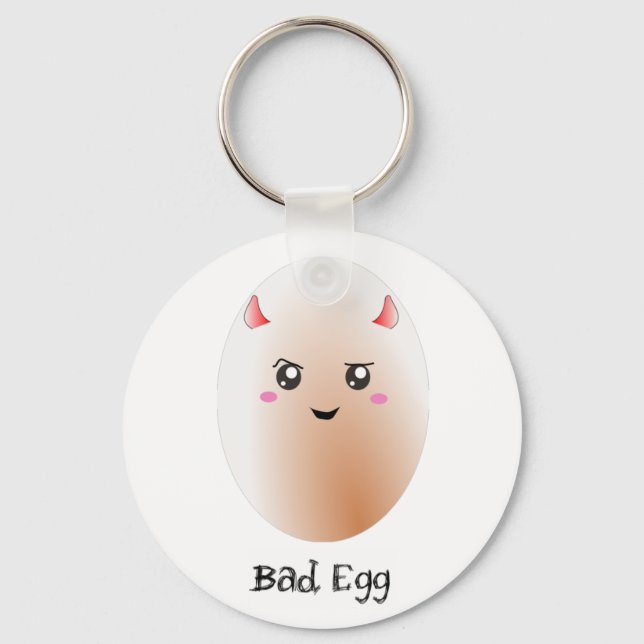 Cute kawaii bad äggnyckelkedja nyckelring (Framsida)