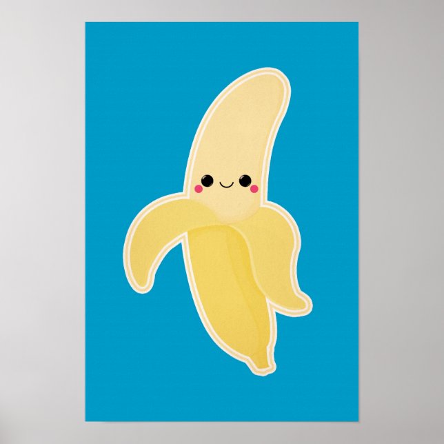 Cute Kawaii Banana Poster (Framsidan)