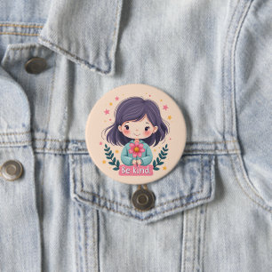 Cute Kawaii "Be Kind" Illustration - Wholesome Art Knapp
