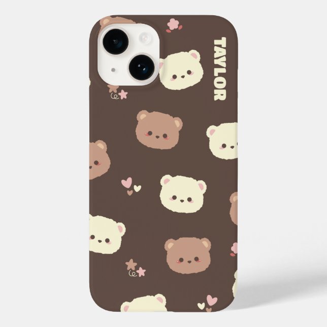 Cute Kawaii Bear Phone Case (Baksida)