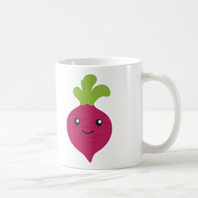 Cute Kawaii Beet Kaffemugg (Höger)