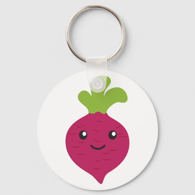 Cute Kawaii Beet Nyckelring (Framsida)