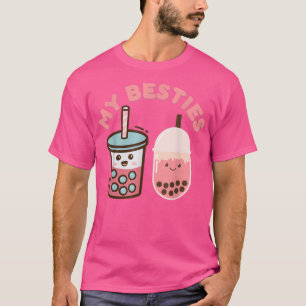 Cute Kawaii Bestie Boba Drink Bubble Mjölk Tea Aes T Shirt