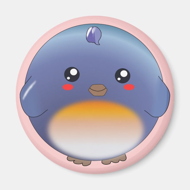 Cute kawaii bluebird magnet (Framsidan)